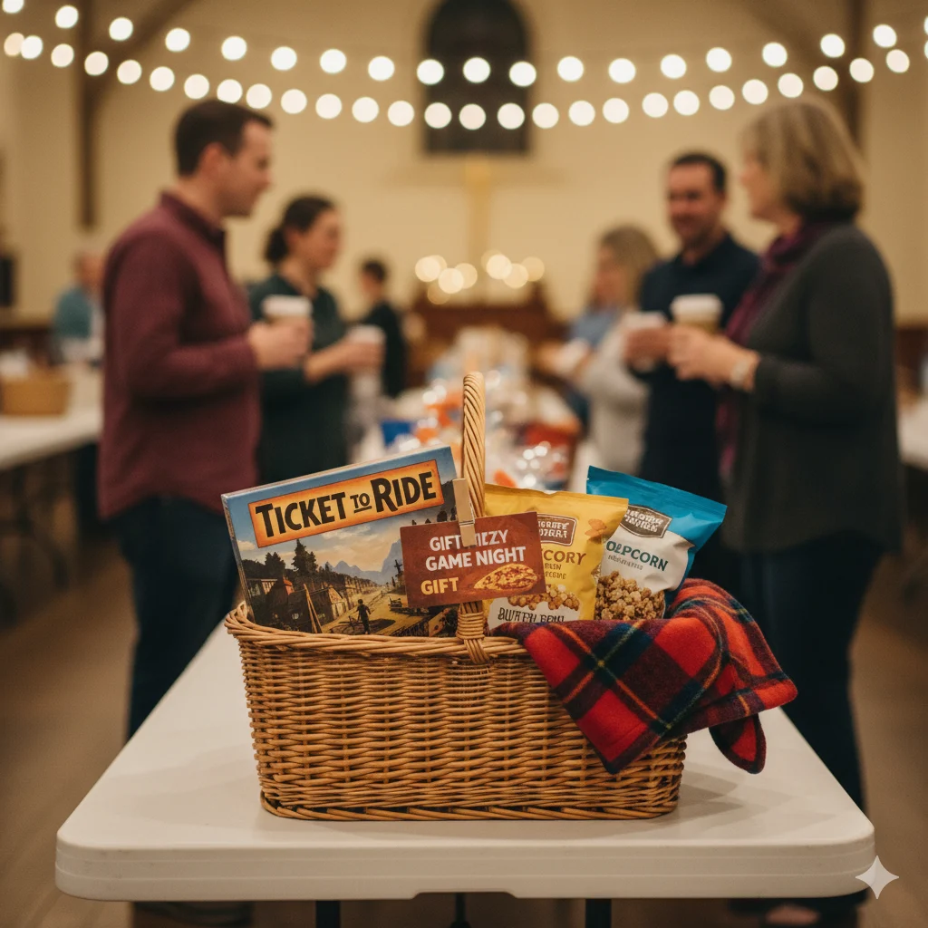 Family Game Night church raffle basket