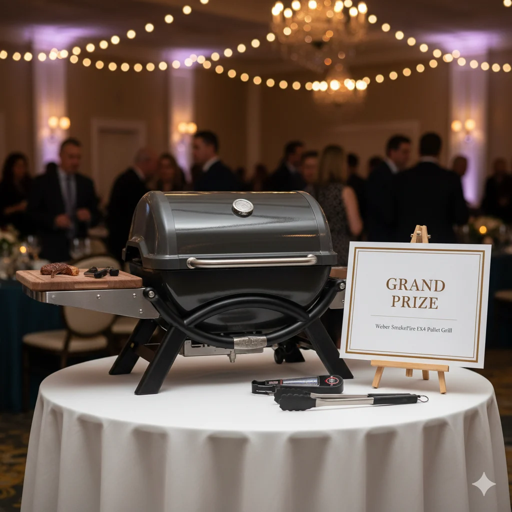 High-end single raffle prize — premium grill or aspirational anchor prize