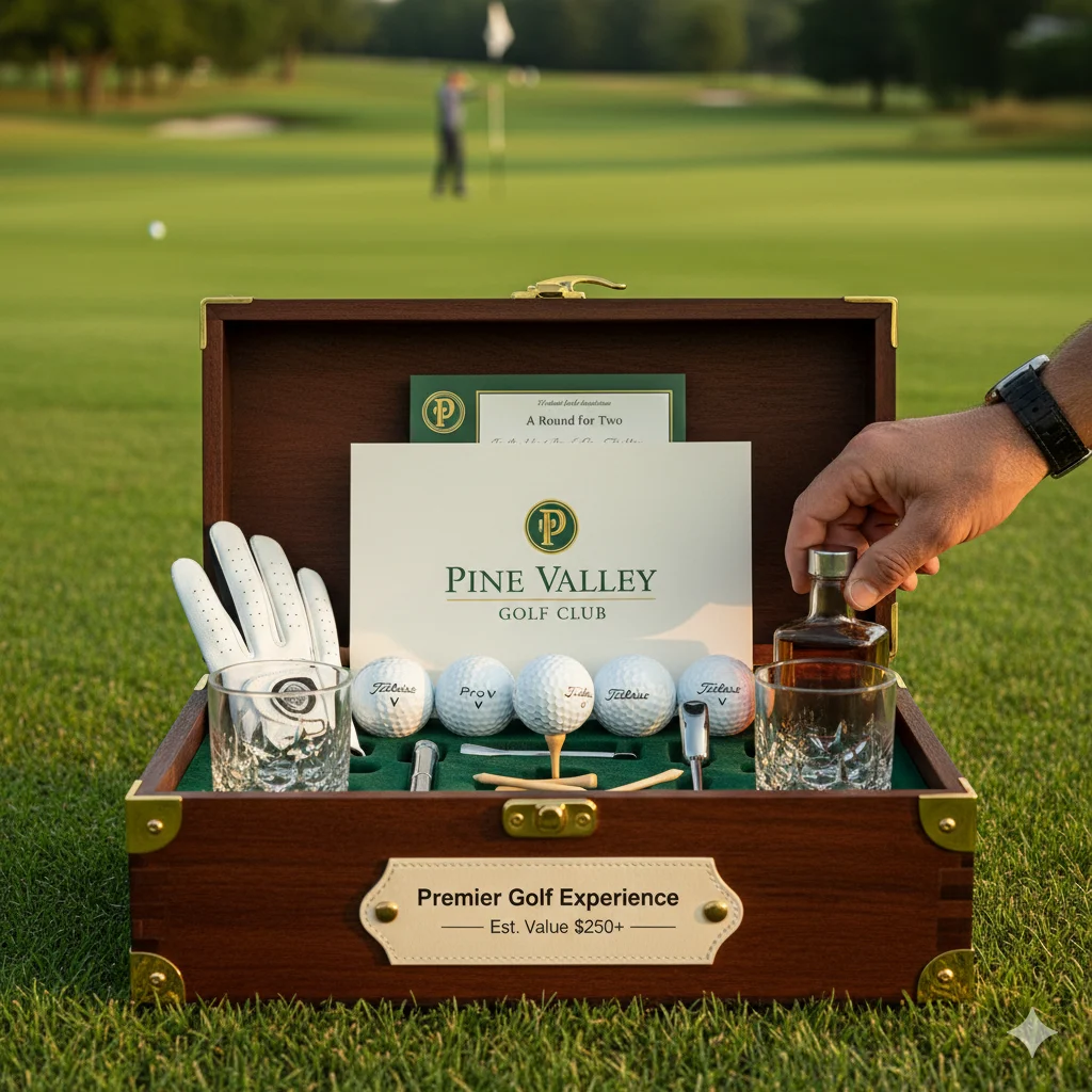 premium golf experience raffle basket