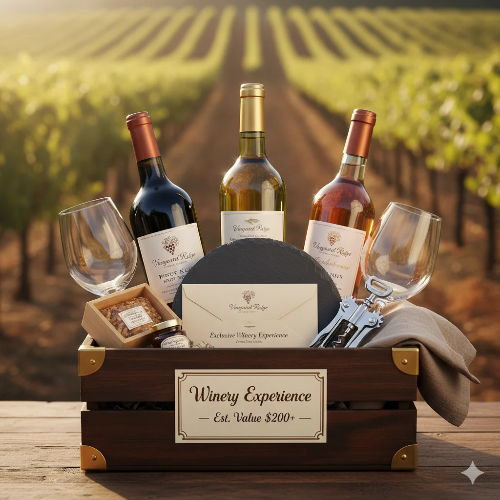 premium wine experience raffle basket
