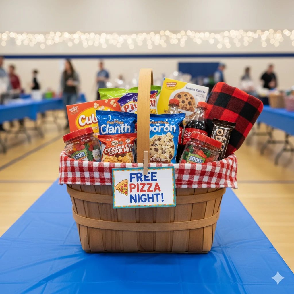 Pizza Night school raffle basket