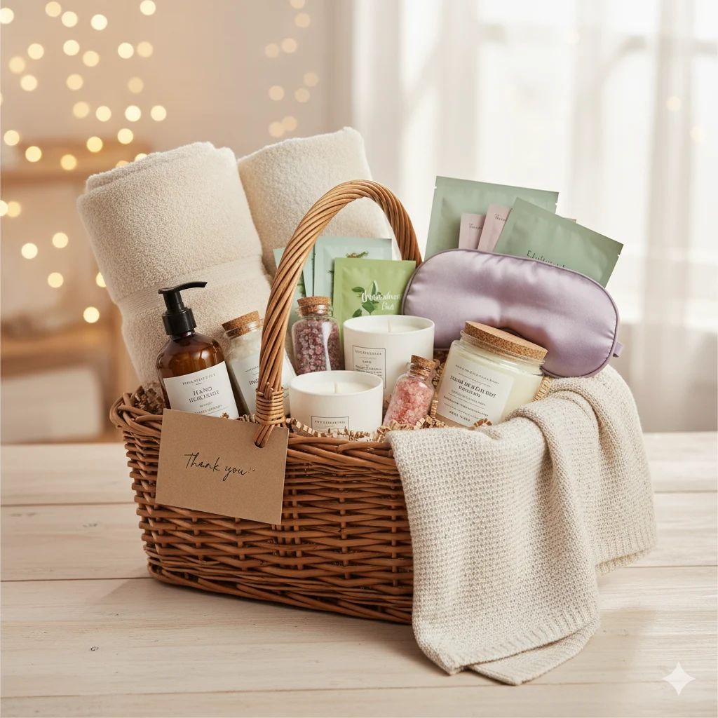 Parent's Night Off spa basket for school raffle