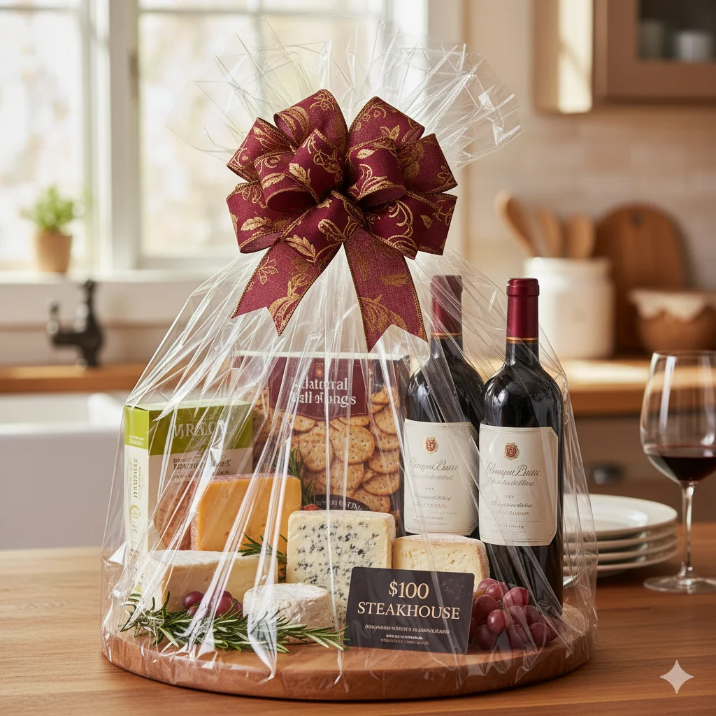 Wine and cheese night raffle basket — top ticket earner